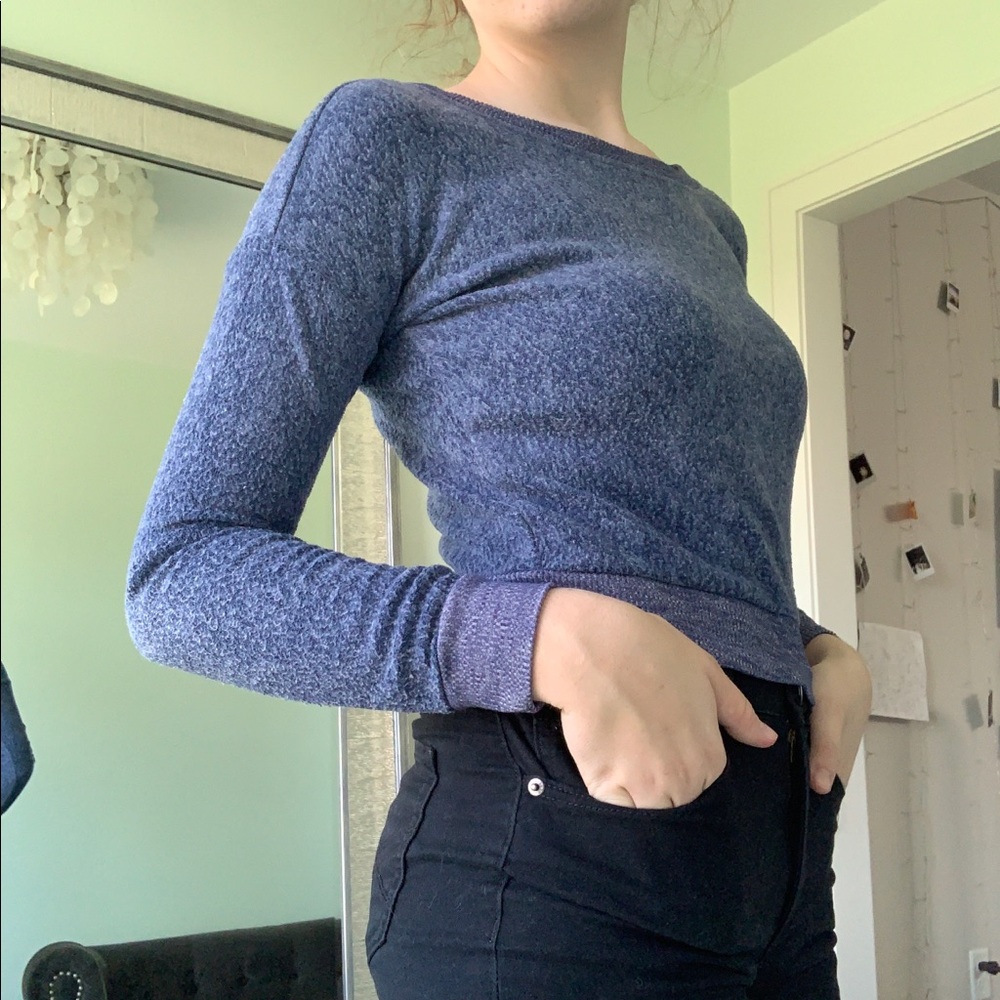 Blue Sweater Top